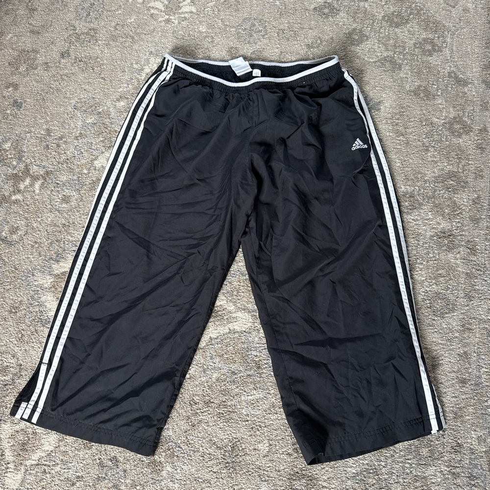Adidas Black Pants with White Accents